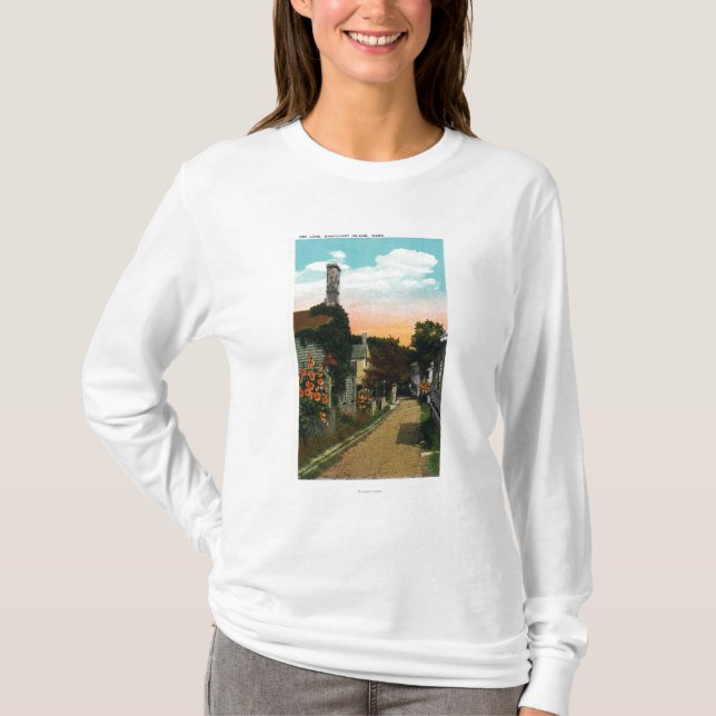 T-shirt Vue de ruelle de cendre (Devant)