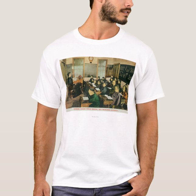 T-shirt Vue de salle de classe d'un public primaire (Devant)