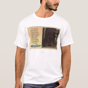 T-shirt Vue de séquoia de ruelles plate