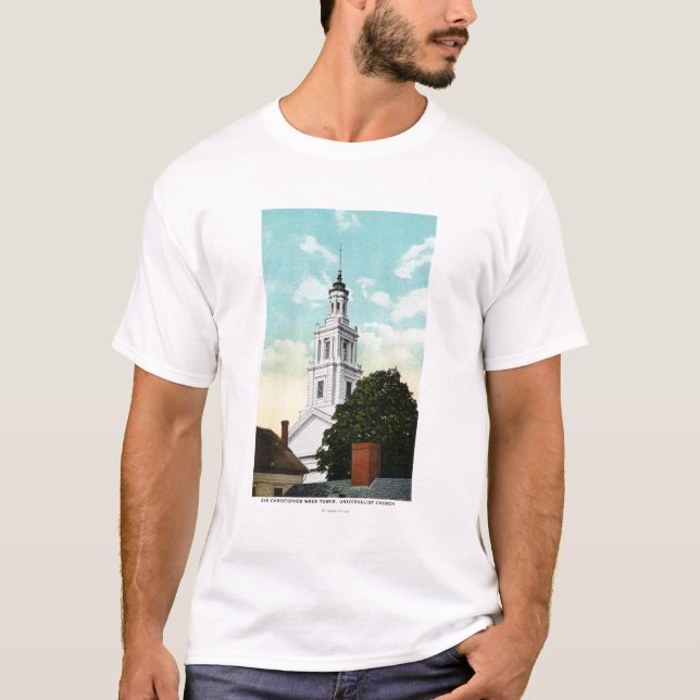 T-shirt Vue de tour de monsieur Christopher Wren (Devant)