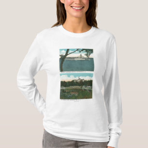 T-shirt Vue de vapeur de Ticonderoga et d'abîme d'Ausable