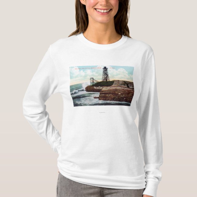 T-shirt Vue d'entraînement de falaise du moteur de vague (Devant)
