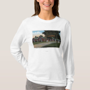 T-shirt Vue d'entrée de parc de touristes