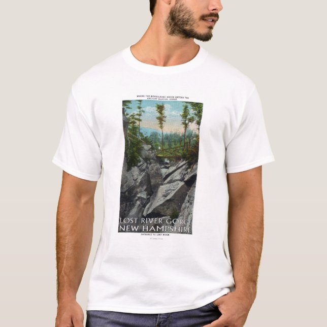 T-shirt Vue d'entrée d'une gorge glaciaire antique (Devant)