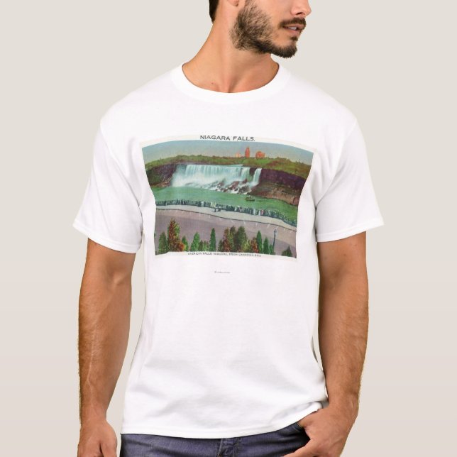 T-shirt Vue des automnes et de la côte d'Américain (Devant)