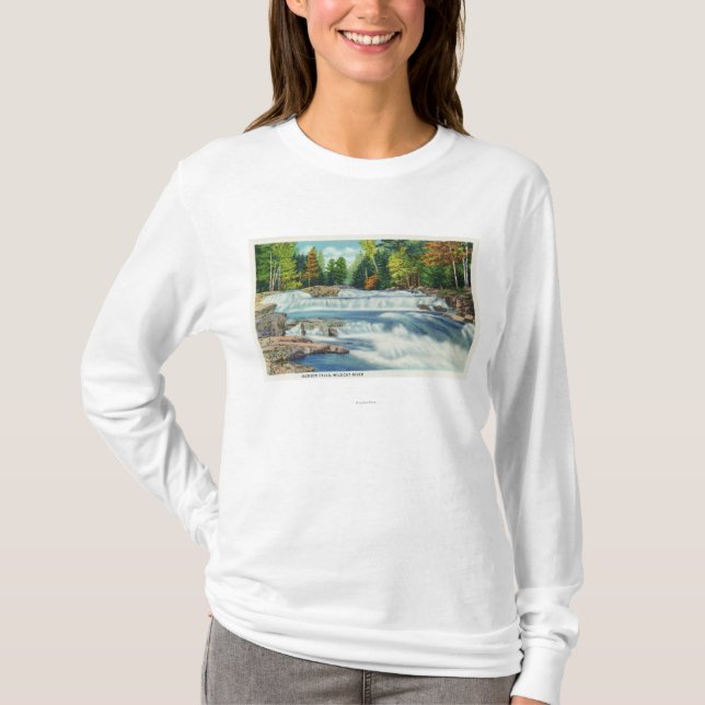 T-shirt Vue des automnes sauvages de rivière et de Jackson (Devant)