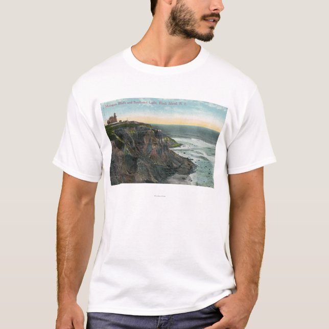 T-shirt Vue des bluffs de Mohegan et du sud-est (Devant)
