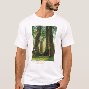 T-shirt Vue des jumeaux de séquoia au grand verger d'arbr