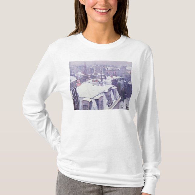 T-shirt Vue des toits ou des toits sous la neige, 1878 (Devant)