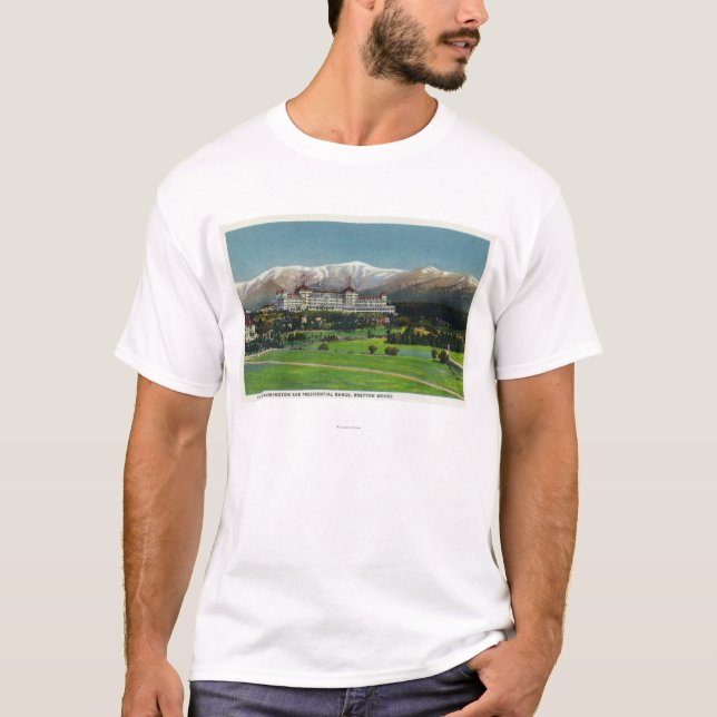 T-shirt Vue d'hôtel de Mt Washington, gamme présidentielle (Devant)