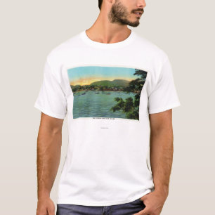 T-shirt Vue d'île de barre du port de barre