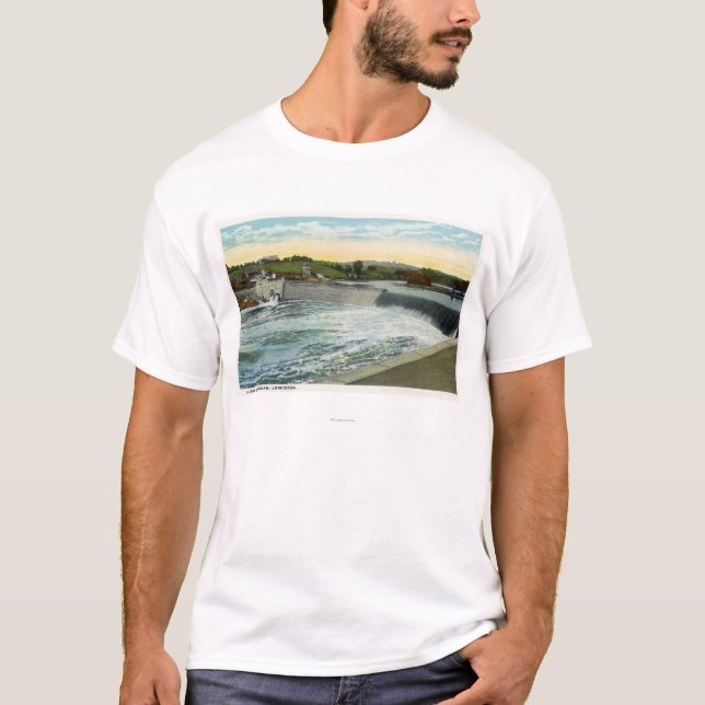 T-shirt Vue du barrage de Libby-Dingleys (Devant)