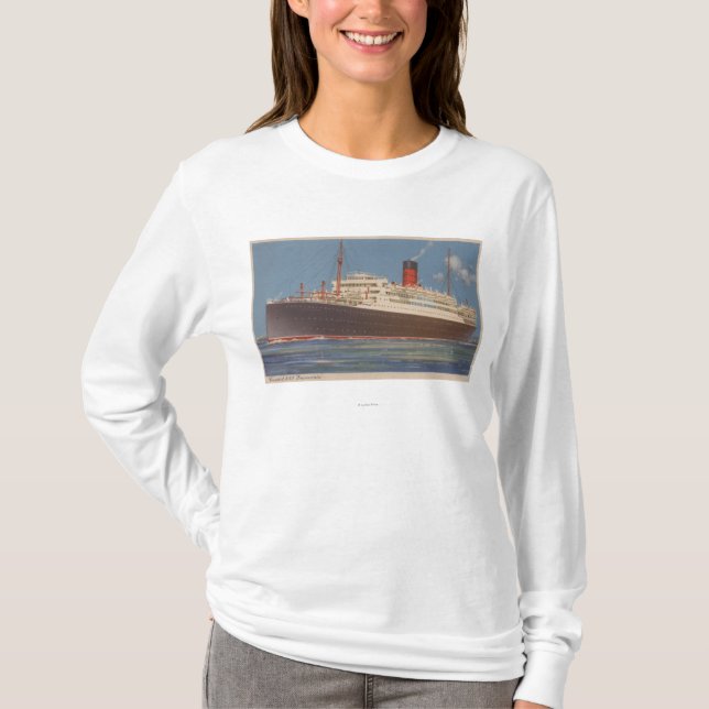 T-shirt Vue du Cunard R.M.L. Franconia (Devant)