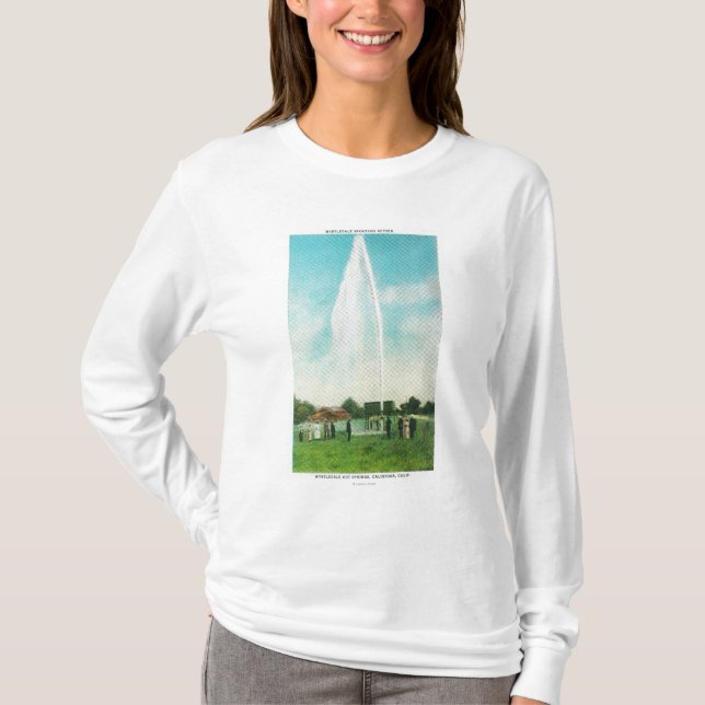 T-shirt Vue du geyser de Myrtledale chez le Hot Springs (Devant)
