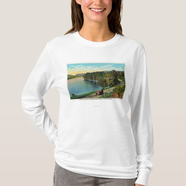 T-shirt Vue du lac du tonnelier Hwy de Fenimore (Devant)