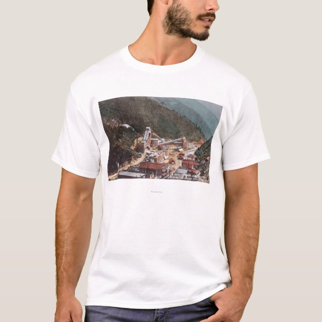 T-shirt Vue du mien de Hecla regardant en bas du canyon (Devant)