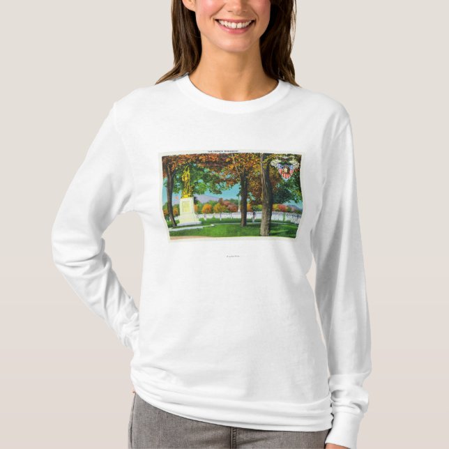 T-shirt Vue du monument français, soldats dedans (Devant)
