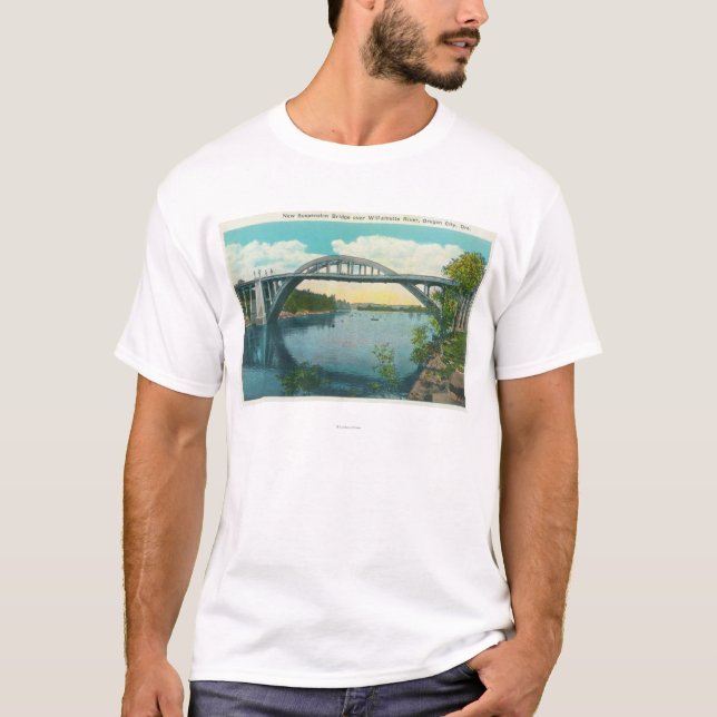 T-shirt Vue du nouveau pont suspendu (Devant)