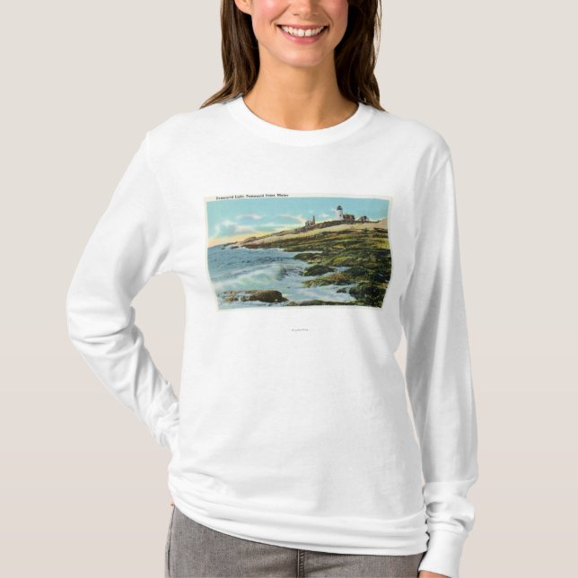 T-shirt Vue du phare de Pemaquid (Devant)