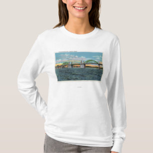 T-shirt Vue du pont de rivière de Siuslaw