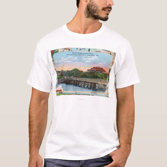 T-shirt Vue du pont et du pavillion de Sewall (Devant)