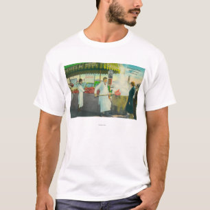 T-shirt Vue du quai du pêcheur, obtention de crabes