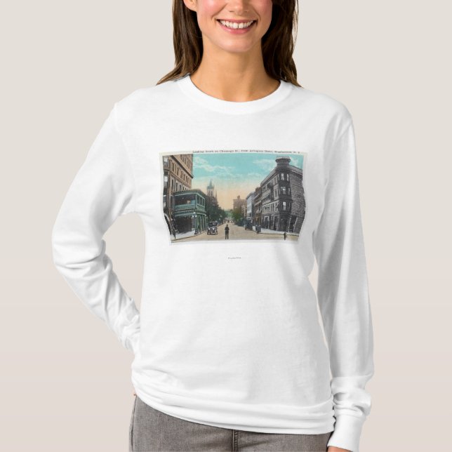 T-shirt Vue du sud de St de Chenango d'Arlington (Devant)