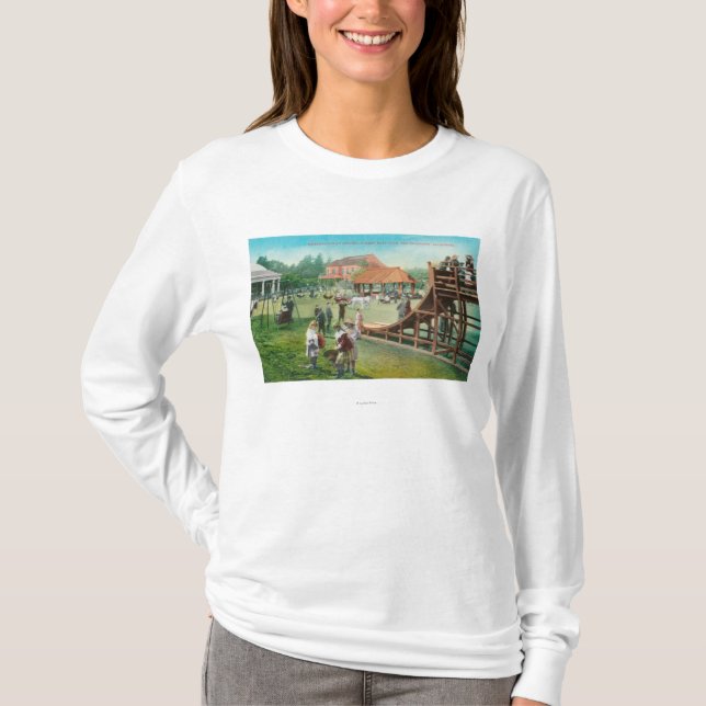 T-shirt Vue du terrain de jeu des enfants (Devant)