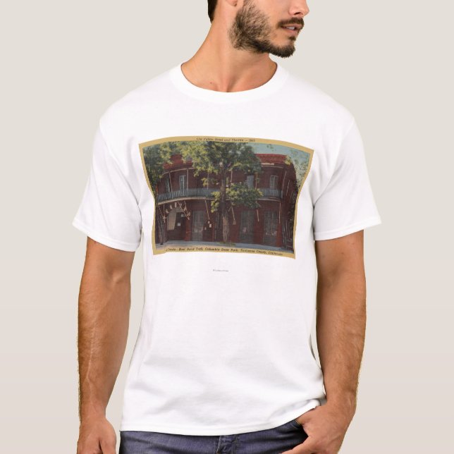 T-shirt Vue du vieux hôtel de Fallon et théâtre (1860) (Devant)