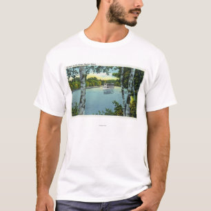 T-shirt Vue d'un vapeur sur la rivière de Songo