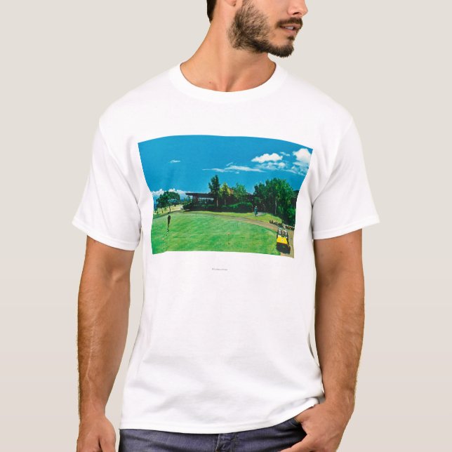 T-shirt Vue d'un vert au golf royal de Kaanapali (Devant)