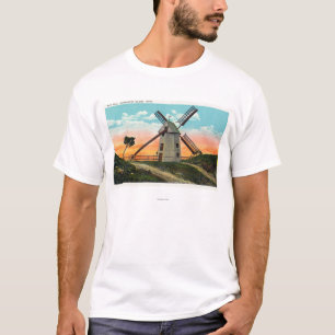 T-shirt Vue d'un vieux moulin à vent