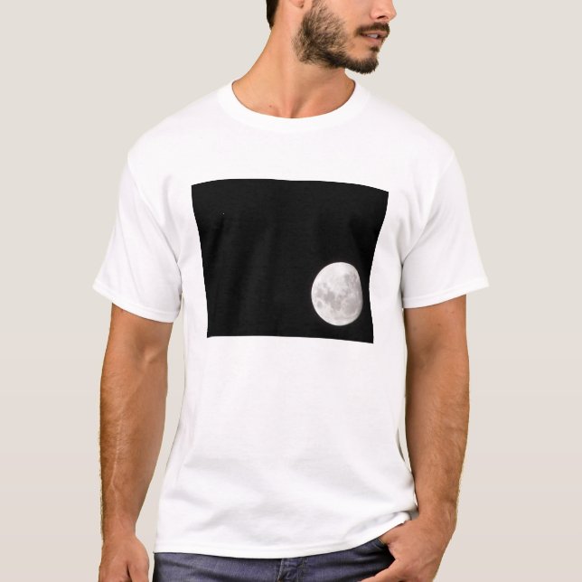 T-shirt Vue d'une pleine lune, montre aussi Mars (Devant)