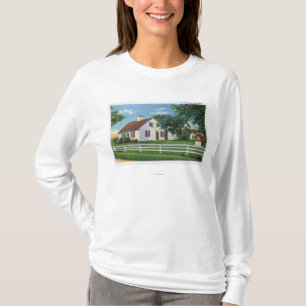T-shirt Vue d'une vieille maison de Cape Cod