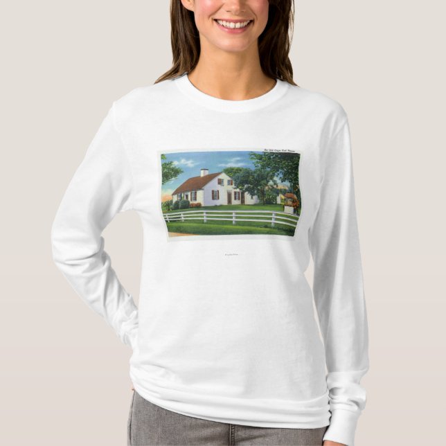 T-shirt Vue d'une vieille maison de Cape Cod (Devant)