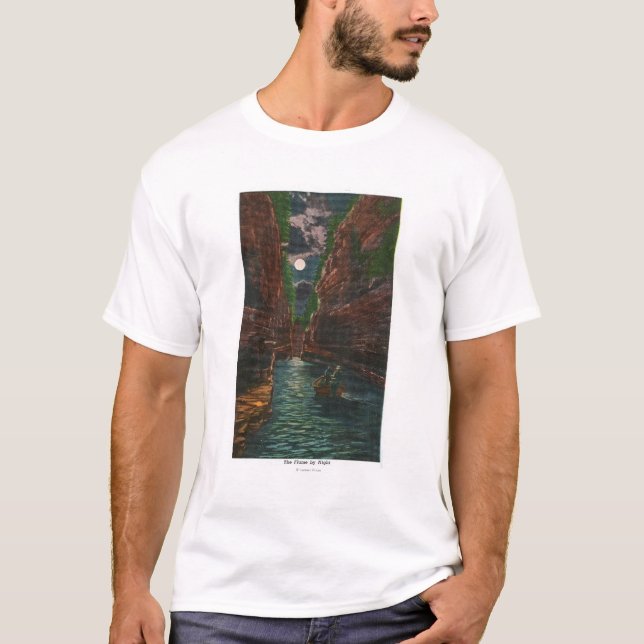 T-shirt Vue éclairée par la lune de la canalisation (Devant)