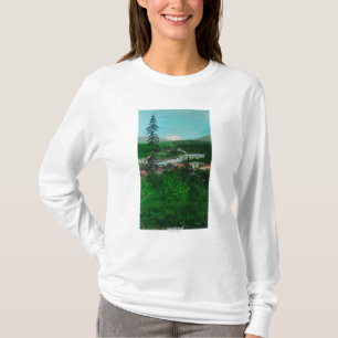 T-shirt Vue éloignée de crête et de ville de glacier