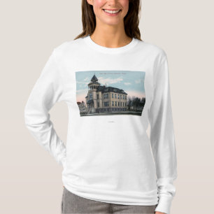 T-shirt Vue extérieure de bâtiment d'école de côté est