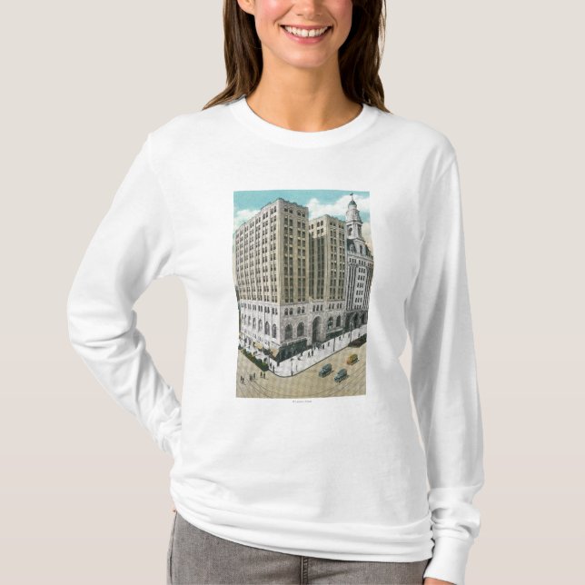 T-shirt Vue extérieure de la caisse d'épargne nationale (Devant)