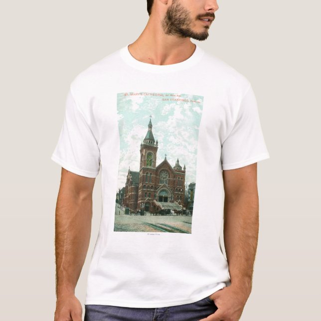T-shirt Vue extérieure de la cathédrale de St Mary (Devant)