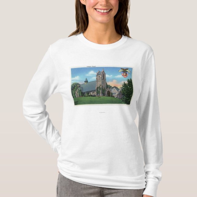 T-shirt Vue extérieure de la chapelle catholique (Devant)