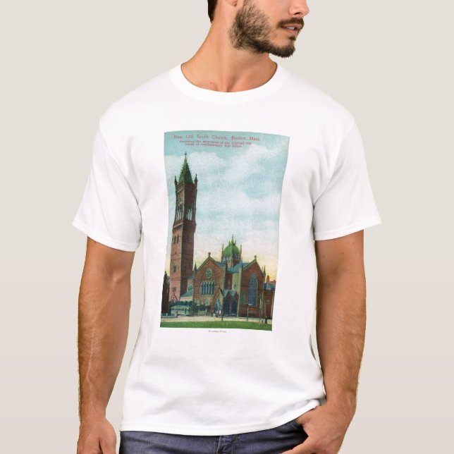 T-shirt Vue extérieure de la nouvelle vieille église du (Devant)