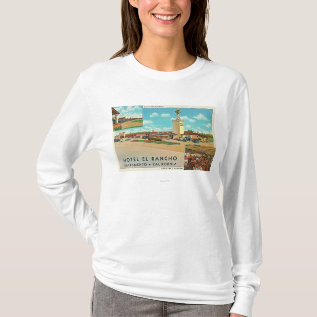 T-shirt Vue extérieure de l'EL Rancho d'hôtel (Devant)