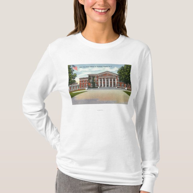 T-shirt Vue extérieure de l'université d'état de NY pour (Devant)