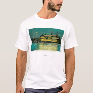 T-shirt Vue extérieure de nuit du casino de Neptune et