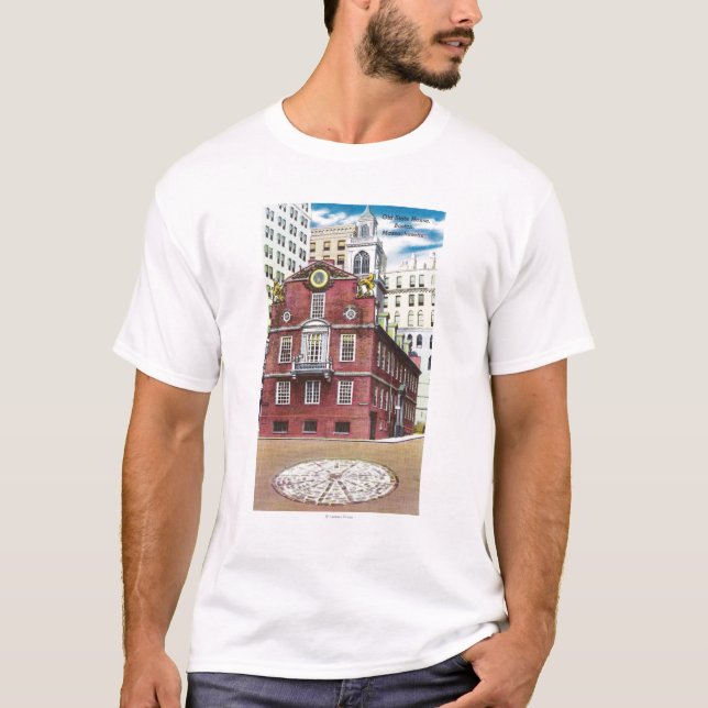 T-shirt Vue extérieure de vieille Chambre d'état (Devant)