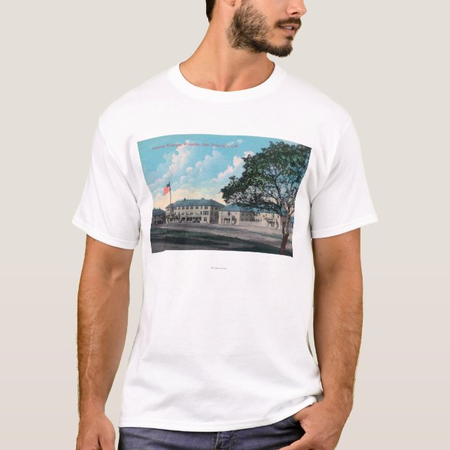 T-shirt Vue extérieure d'Hôpital Général, Presidio (Devant)
