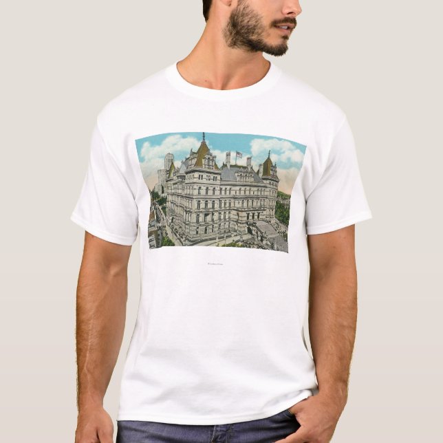 T-shirt Vue extérieure du capitol et du bureau d'état (Devant)
