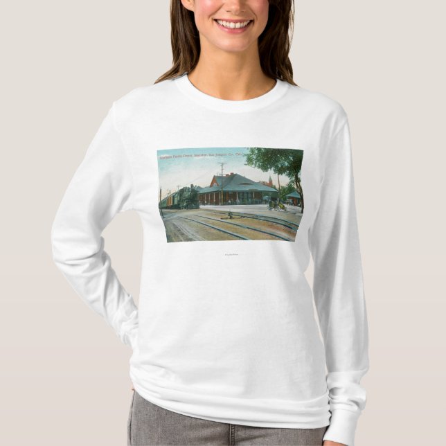 T-shirt Vue extérieure du dépôt Pacifique du sud (Devant)