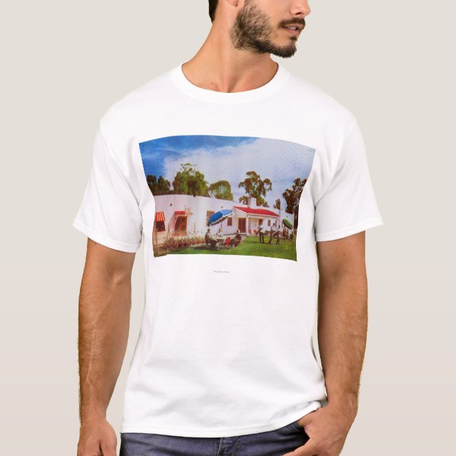 T-shirt Vue extérieure du golf et du pays de visibilité (Devant)